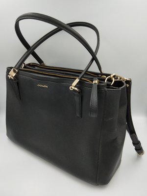 COACH 黑色 OL上班包 手提包 側背包（二手品）-都有固定回專櫃保養，容量大、夾層多、物品容易收納取得！