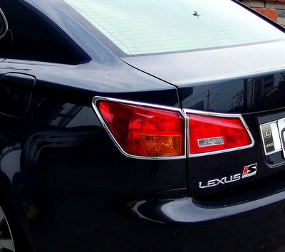 圓夢工廠 Lexus IS250 IS300 IS350 2006~2008 鍍鉻銀 改裝 車燈框飾貼 後燈框 尾燈框