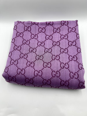 Gucci 紫色雙面配色 圍巾