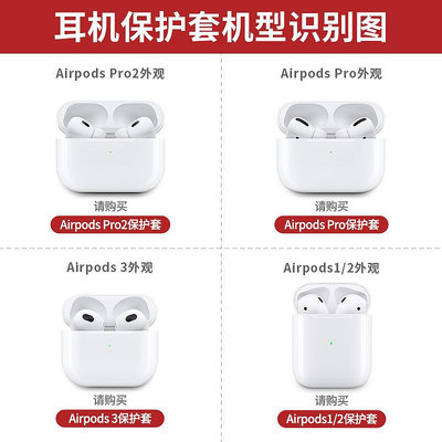 airpodspro2保護套蘋果耳機殼硅膠airpods1/2防摔3/4盒一二三四代全包軟usb-c