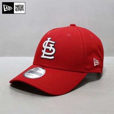 NewEra帽子韓國代購MLB棒球帽球隊版紅雀隊STL字母刺繡紅色鴨舌帽