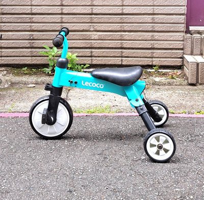 二手~義大利Lecoco 便攜型助步車 滑輪車 可折疊兒童滑步車 三輪車 學步車