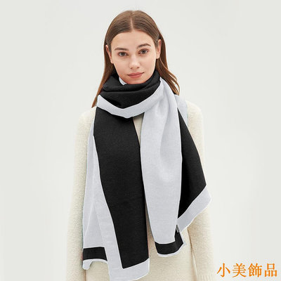 小美飾品OhSunny保暖圍巾柔軟格子圖案女版冬季時尚披肩