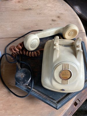 阿公的舊情人 古董電話 電木分機 非手搖 白色