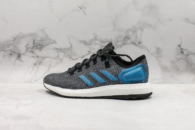 Adidas Pure BOOST 3M 灰藍 編織 復古 輕量 休閒慢跑鞋 B37811 男鞋
