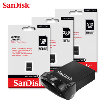 SanDisk Ultra Fit CZ430 256GB USB3.1 高速 隨身碟 (SD-CZ430-256G)