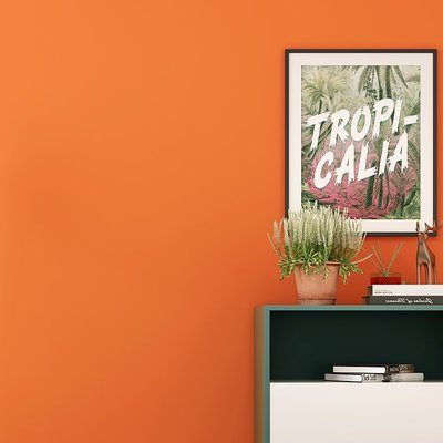 【熱賣精選】墻紙 貼紙 墻貼 壁紙愛馬仕橙墻紙亮黃橘色橙色客廳臥室現代簡約純色素色壁紙北歐風格