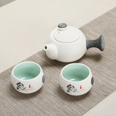 陶瓷功夫旅行茶具套裝 便攜包裝 小茶杯茶壺