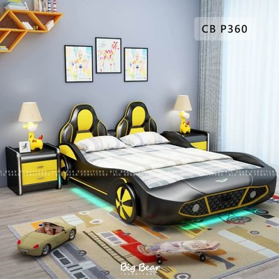 【大熊傢俱】CB P360 跑車床 汽車床 卡通床 兒童床 皮床 單人床 軟床 雙人床 造型床 單人加大