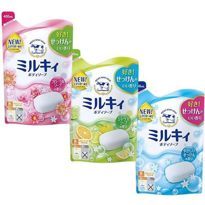牛乳石鹼 COW 牛乳精華沐浴乳(400ml)補充包 款式可選【小三美日】D959902