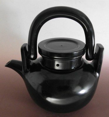 金牛礦晶.黑膽石心，高級茶壺:多用途-二合一.特大提梁石壺.vqq-4