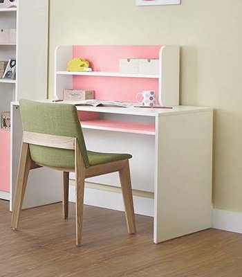 【生活家傢俱】HJS-4-(8+9)：艾美爾青少年3.7尺粉色書桌-A款【台中家具】兒童書桌 學生桌 系統家具