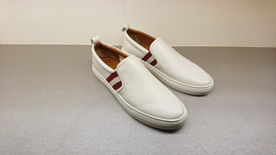 [全新真品代購-SALE!] BALLY 經典織帶 皮革 懶人鞋 / 休閒鞋 (白 / 黑)