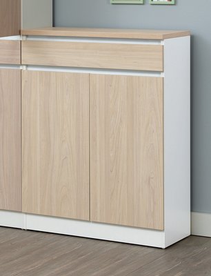 【生活家傢俱】HJS-307-2：系統2.8尺淺榆木鞋櫃【台中家具】隔間櫃 收納櫃 玄關櫃 低甲醛E1系統板 系統家具