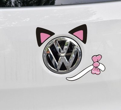 沛恩精品 個性創意可愛兔子耳朵貓耳朵車身貼 裝飾車標 改裝汽車貼紙 適用於豐田 TOYOTA RAV4 CROSS