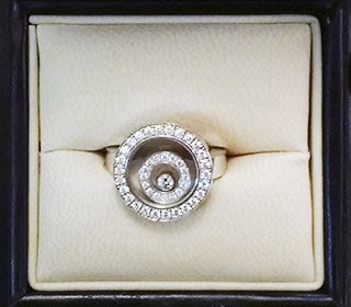 【過眼皆為所有】Chopard 蕭邦 鑽石戒指、白K金、DI-324