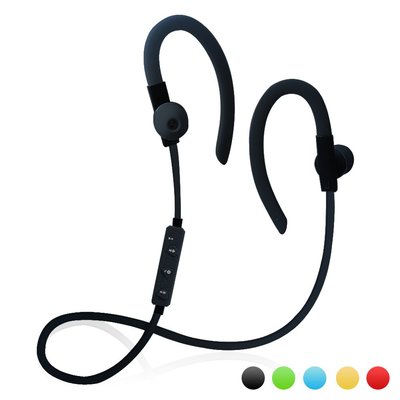 智慧購物王》多色55運動立體聲耳掛入耳式IPX4級防潑水時尚藍牙耳機-藍、紅、黑、黃、綠五色可選