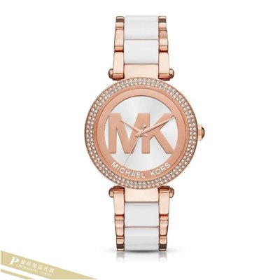雅格時尚精品代購 Michael Kors腕錶 MK6365 經典LOGO晶鑽時尚玫瑰金腕錶 美國代購
