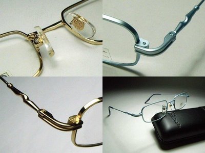 【信義計劃】絕版真品 PICASSO 畢卡索眼鏡 水藍金色細金屬方框