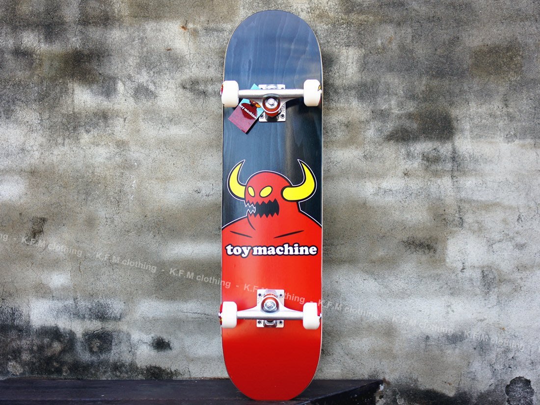 Toy Machine Complete Skateboard， Black Monster， 8.0 並行輸入品-