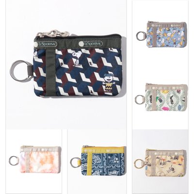 ♥ 小花日韓雜貨 --Lesportsac 2437 新款悠遊卡包鑰匙包零錢包- 史努比、花朵、唐老鴨、動物、塗鴉維尼