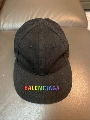 正品 Balenciaga 巴黎世家 彩色刺繡logo 老帽