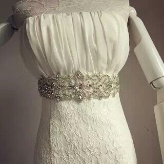 天使佳人婚紗禮服-------婚紗禮服釘珠腰帶腰封奢華水鑽