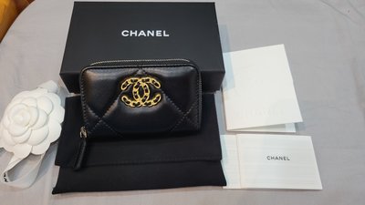 Chanel 19 ㄇ字零錢包 黑色金釦 - 全新
