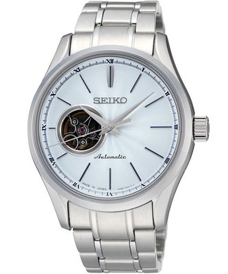 SEIKO Presage 4R38簍空 系列機械腕錶(SSA101J1)-淺藍/40mm4R38-00E0B