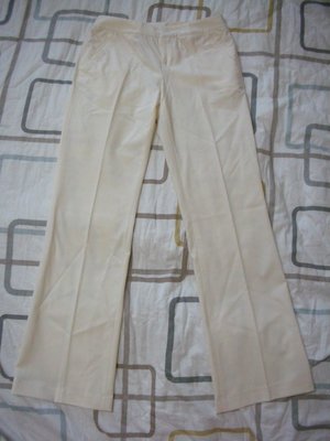 jacob00765100 ~ 全新 正品 CK Calvin Klein 薄毛料 米色 彈性 低腰西裝褲 size: