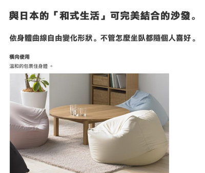 無印良品  懶骨頭沙發+棉帆布白色及灰色椅套二組  組合價  台北市自取