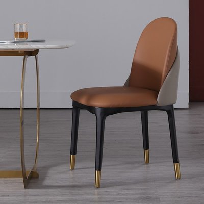北歐實木餐椅雙靠背輕奢酒店餐廳家用椅咖啡廳創意休閑設計師椅子