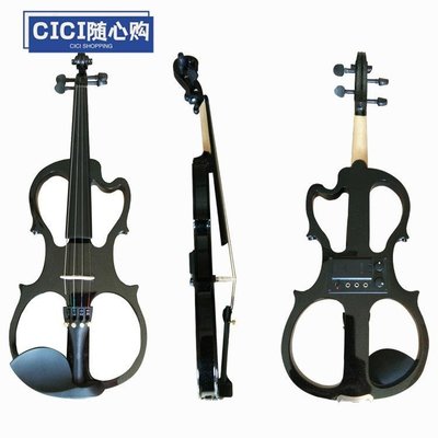 【現貨】免運-全實拍 高檔演奏黑色電子小提琴電聲小提琴樂器超值-CICI隨心購1