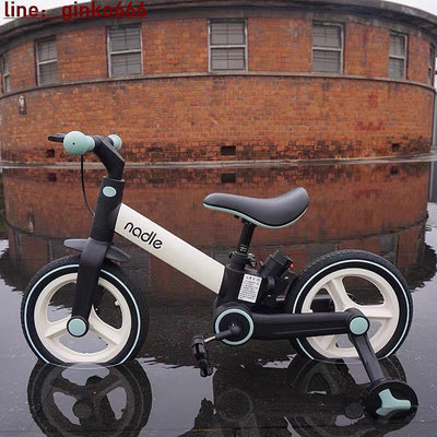 【現貨】nadle納豆寶寶折疊多功能兒童自行車平衡車1-3-6男孩女孩手推單車