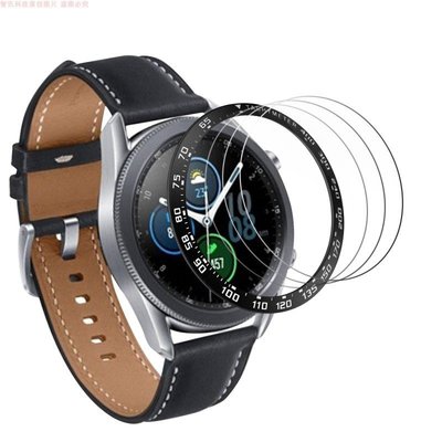A適配三星galaxy 百年老店watch 3金屬刻度圈鋼圈錶盤保護套45mm鋼化膜殼