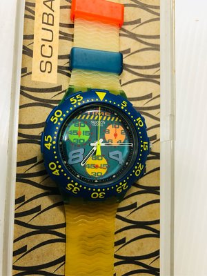 *出清大特賣～正版 絕版 瑞士製造 swatch 手錶 計時碼錶功能 實物實拍 完整盒裝