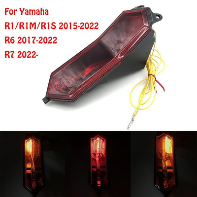 摩托車 LED 後尾燈轉向信號集成尾燈剎車燈配件適用於雅馬哈 YZF R1 M S R1M R1S R6 R7 YZFR