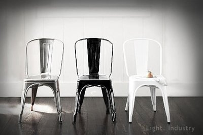 【 輕工業 】工業風瑪萊金屬餐椅-黑白銀loft marais tolix a chair 復古鐵椅餐廳靠背可堆疊鐵椅