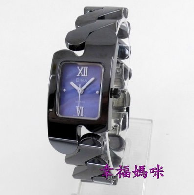 【 幸福媽咪 】網路購物、門市服務 BIBA 碧寶錶 公司貨 藍寶石 優雅陶瓷錶方型女錶 B31BC024V