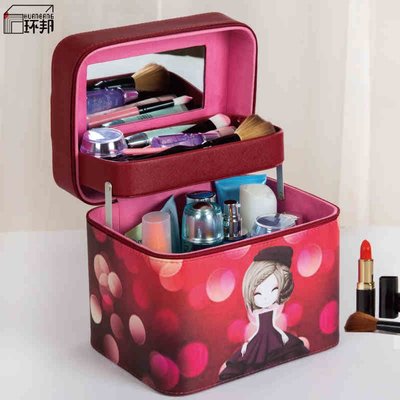 yes99buy(收納空間)韓國雙層方便攜大手提化妝箱 預購七天