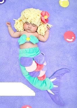 寶寶造型服~小小美人魚【不含背景毯】╭。☆║團拍║攝影║嬰兒寫真║☆。╮