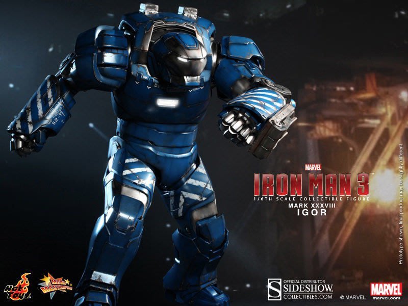 特價現貨Hot Toys 野獸國代理版鋼鐵人3 MMS215 MK38 馬克38