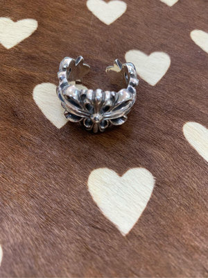 Chrome Hearts double floral cross ring