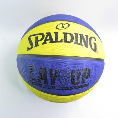 SPALDING LAY UP SPA84551 橡膠 7號籃球 藍/黃【iSport愛運動】