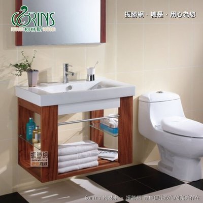 《振勝網》Corins 柯林斯 天然實木南洋檜木＋桃花心木 80cm 恩比特 臉盆浴櫃組 AM-80
