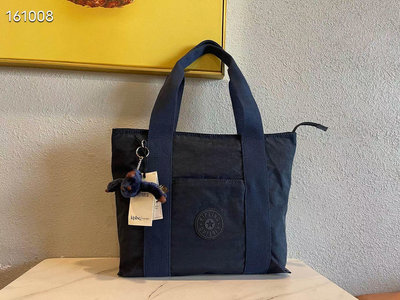 新款熱銷 Kipling 猴子包 K28263 深藍 托特包 多夾層輕量手提包 肩背包 購物包 運動包 媽媽包 休閒 時尚 防水