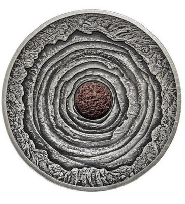 【翰維貿易】 2014年 紐埃 衣索比亞 火山 熔岩 2 oz 盎司 銀幣 鑲嵌 高浮雕 預售 代購