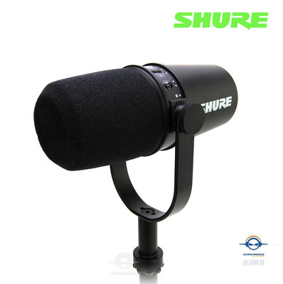 【音響世界】美國SHURE MV7 Podcast播客專業XLR/ USB兩用動圈式麥克風(缺貨中)