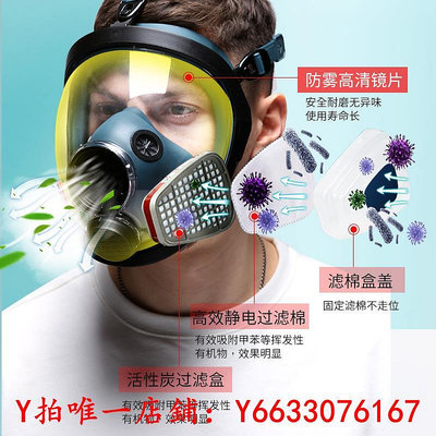 面具防毒面具消毒防面罩多功能防護頭罩專用放毒氣體防塵護目鏡噴漆面罩
