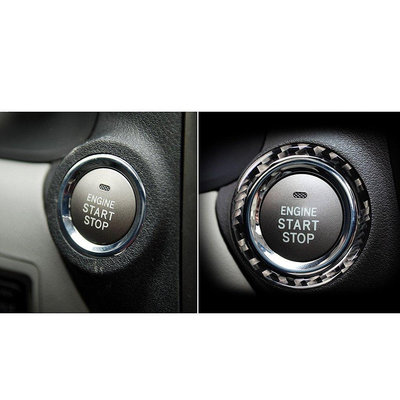 適用凌志 IS250汽車改裝內飾碳纖維一鍵啟動按鈕圈裝飾配件貼--請議價